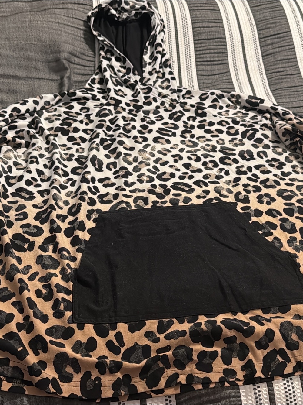 LuLaRoe Leopard Print Hoodie in Black, Tan, Cream